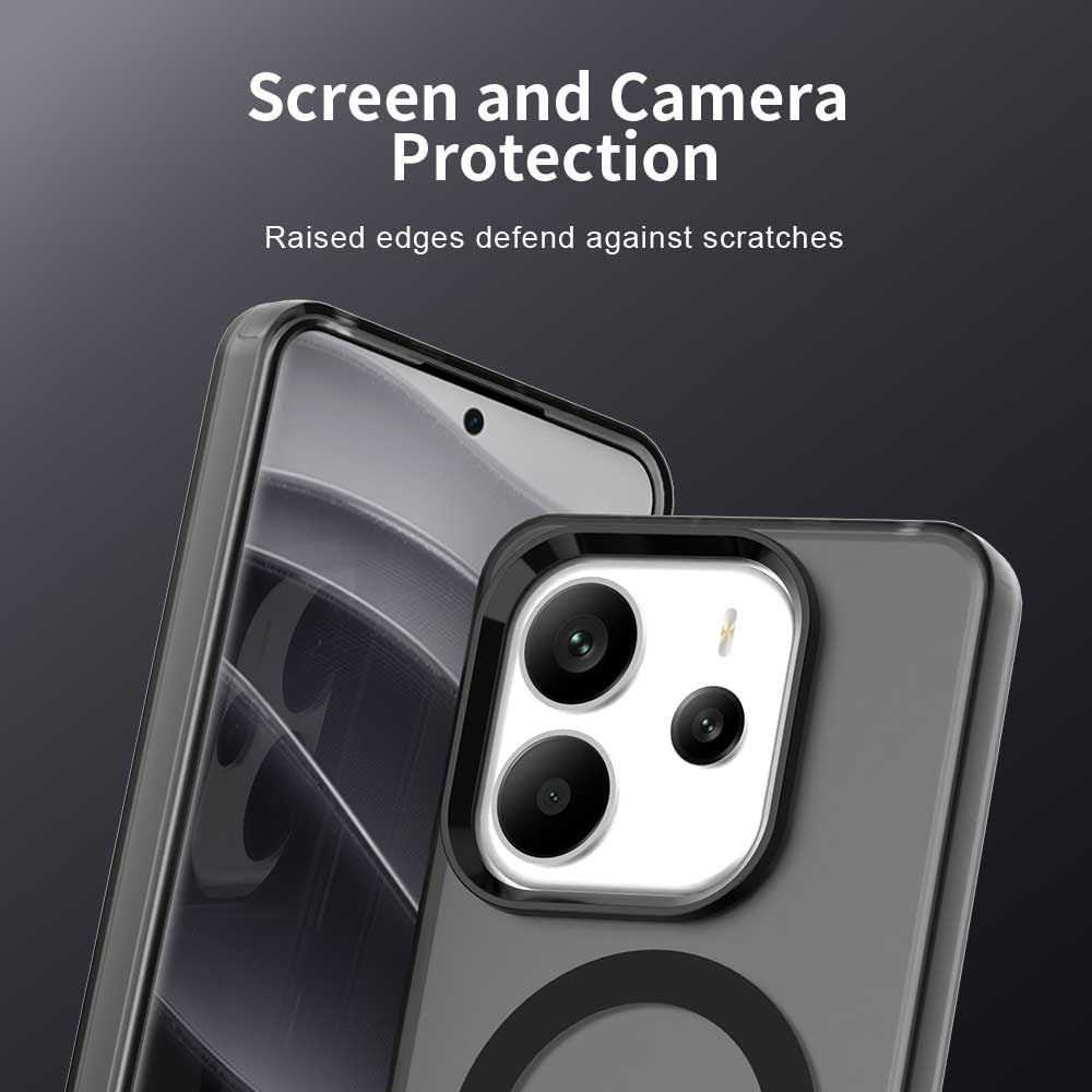 MagSafe-kuori Xiaomi Redmi Note 14 5G:lle, Techsuit, CandyCase, Musta