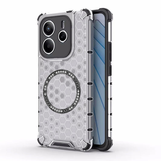 MagSafe-kuori Xiaomi Redmi Note 14 5G:lle, Techsuit, HoneyComb Shield, Valkoinen