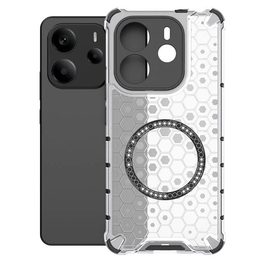 MagSafe-kuori Xiaomi Redmi Note 14 5G:lle, Techsuit, HoneyComb Shield, Valkoinen