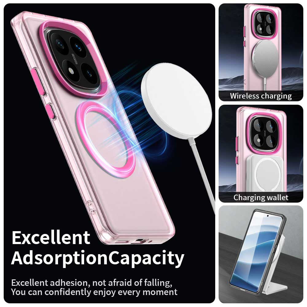 MagSafe Case for Xiaomi Redmi Note 14 Pro 4G, Techsuit, CandyCase, Pink