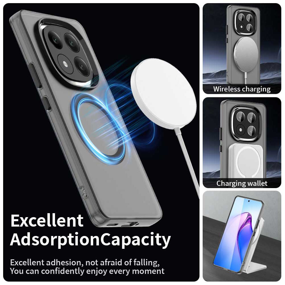 MagSafe-kuori Xiaomi Redmi Note 14 Pro+ 5G:lle, Techsuit, CandyCase, Musta