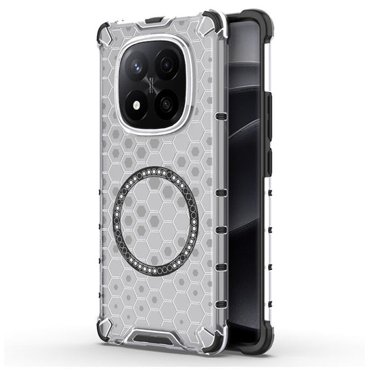 MagSafe-kuori Xiaomi Redmi Note 14 Pro+ 5G:lle, Techsuit, HoneyComb Shield, Valkoinen