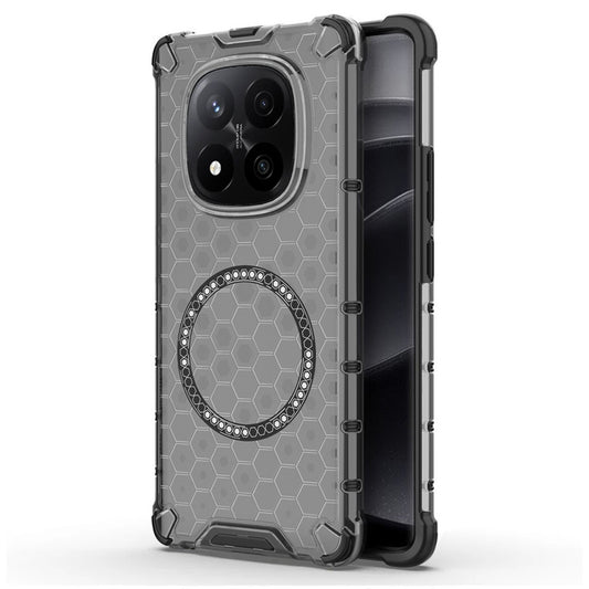 MagSafe-kuori Xiaomi Redmi Note 14 Pro+ 5G:lle, Techsuit, HoneyComb Shield, Musta