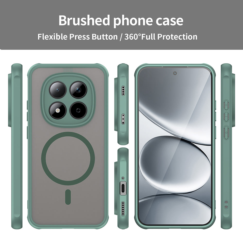 MagSafe-kotelo Xiaomi Redmi Note 15 Pro 5G:lle, Techsuit, HaloFrost II, Vihreä