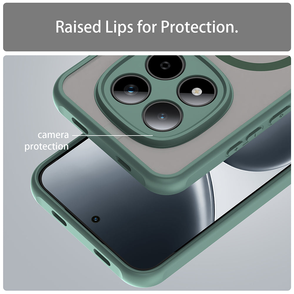 MagSafe-kotelo Xiaomi Redmi Note 15 Pro 5G:lle, Techsuit, HaloFrost II, Vihreä