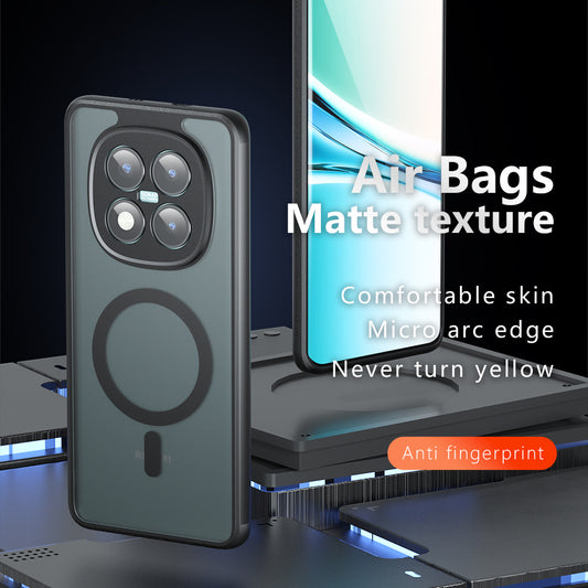 MagSafe-kotelo Xiaomi Redmi Note 15 Pro 5G:lle, Techsuit, PureFrost, Satinoitu Musta