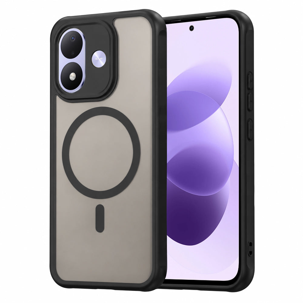 MagSafe-kuori Xiaomi Redmi Note 17 4G / Note 17 5G -puhelimelle, Techsuit, HaloFrost II, musta
