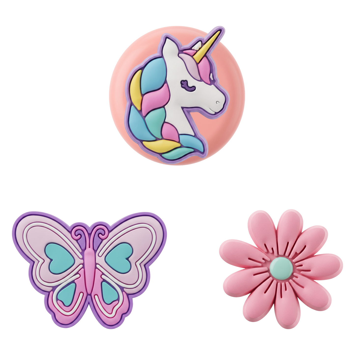 OEM Butterfly -kuori Apple AirTagille, 3 kappaleen setti, monivärinen