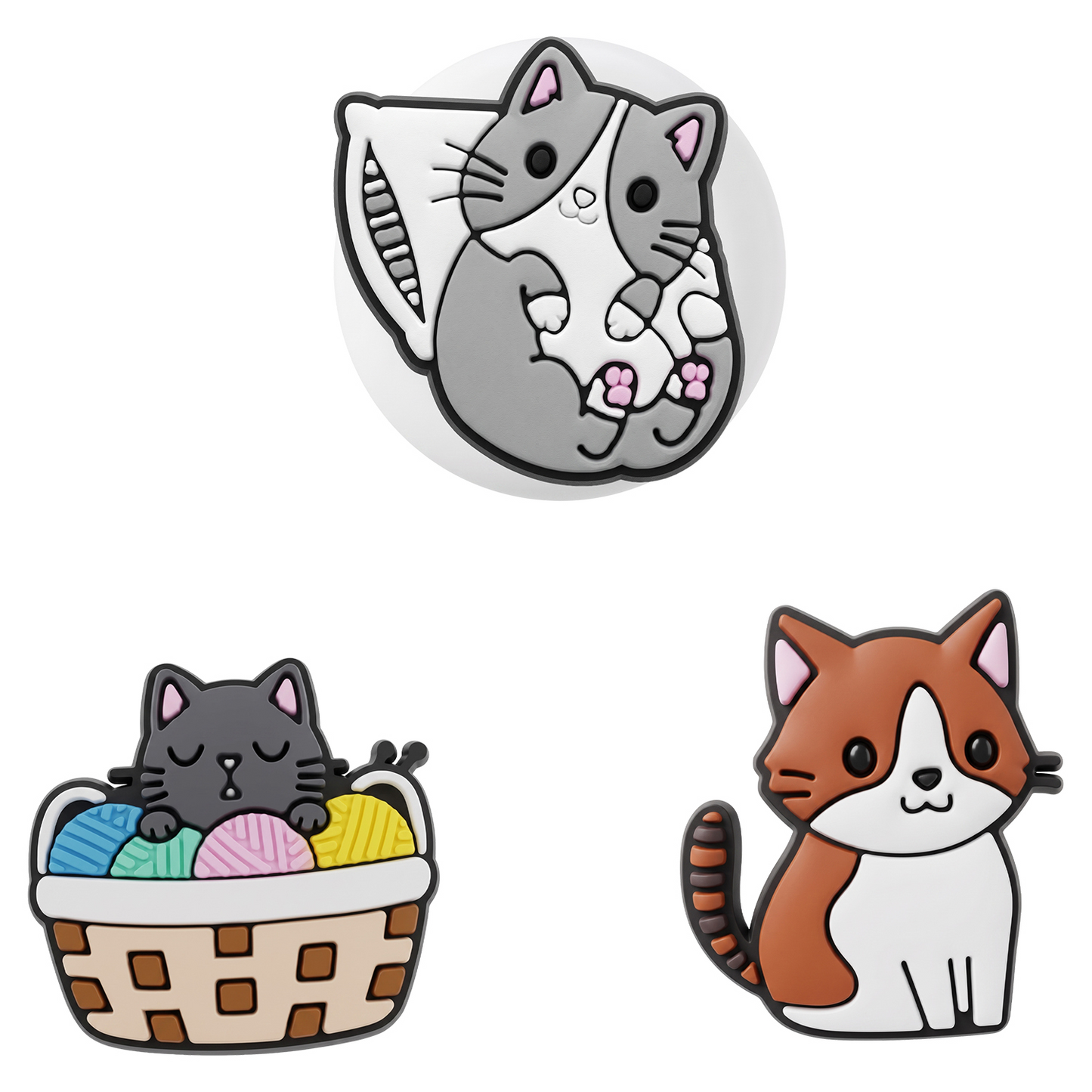 OEM-kotelo Cat Apple AirTagille, 3 kappaleen setti, monivärinen