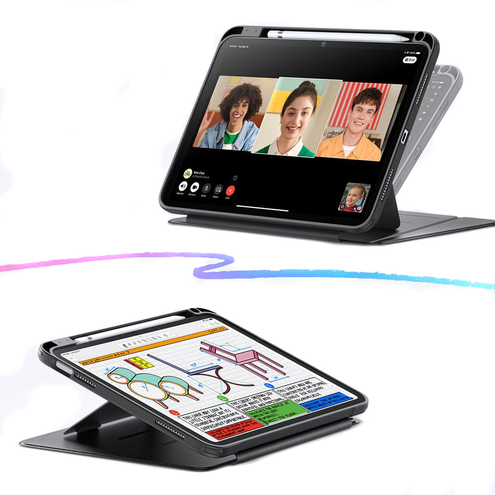 Suojakotelo Apple iPad Air 11 (2025) / Air 11 (2024) / Air (2022) / Air (2020), ESR, Flip Hybrid, Musta