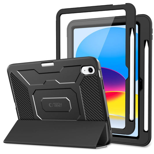 Suojakotelo Apple iPadille (2025) / iPadille (2022), Tech-Protect, Endurance, Musta