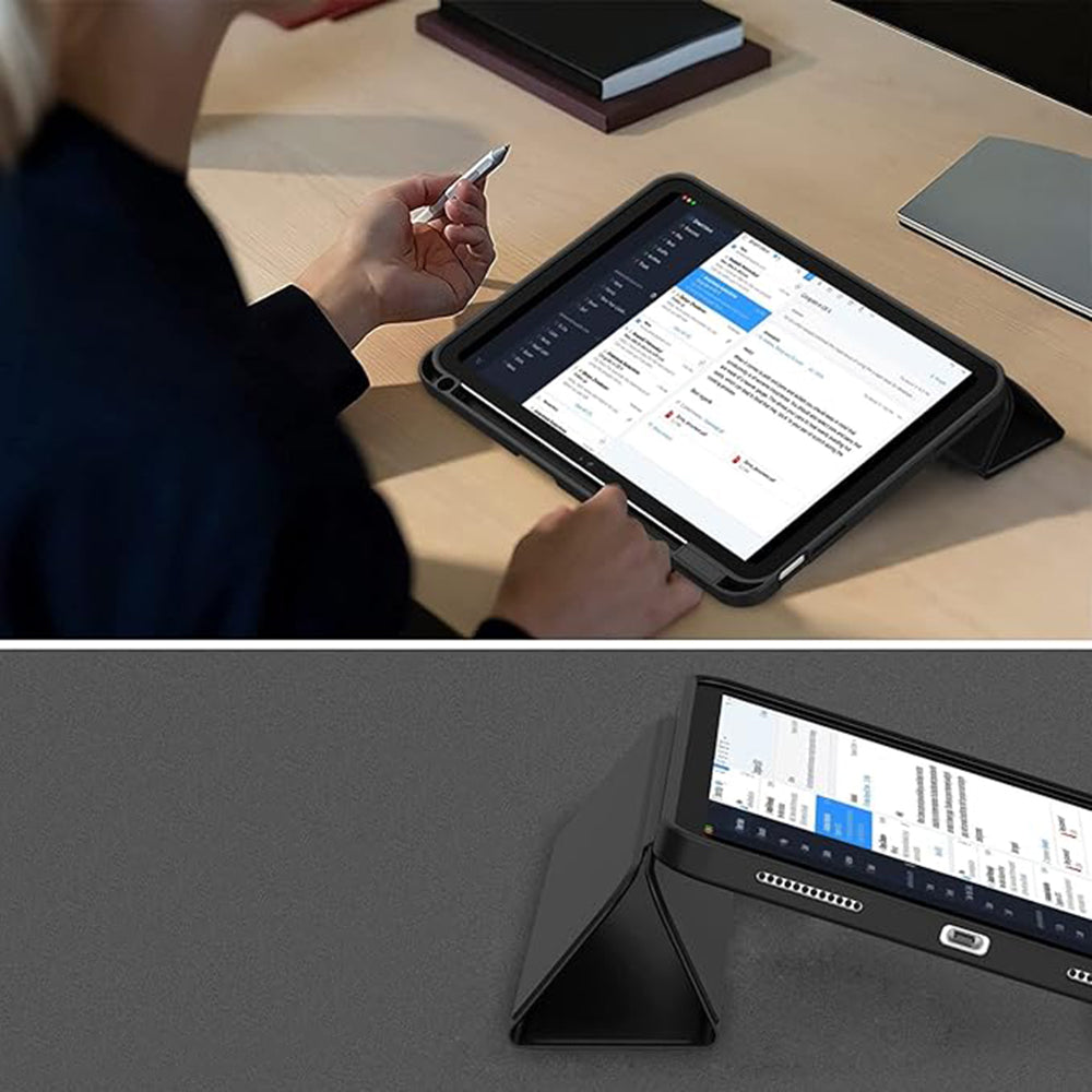 Suojakuori Apple iPadille (2025) / (2022), Techsuit, Flex Trifold, Harmaa