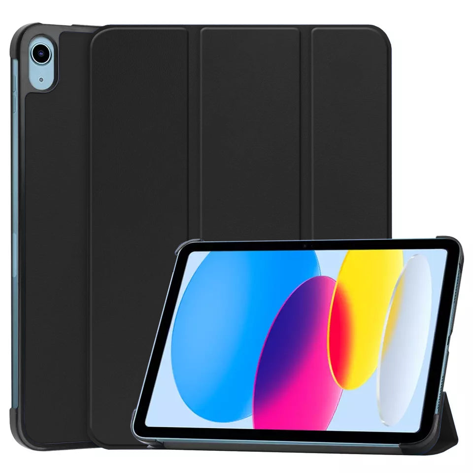 Kuori Apple iPadille (2025) / (2022), Techsuit, FoldPro, Musta