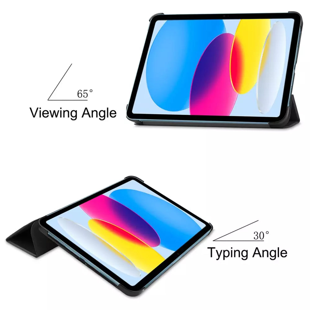 Kuori Apple iPadille (2025) / (2022), Techsuit, FoldPro, Musta