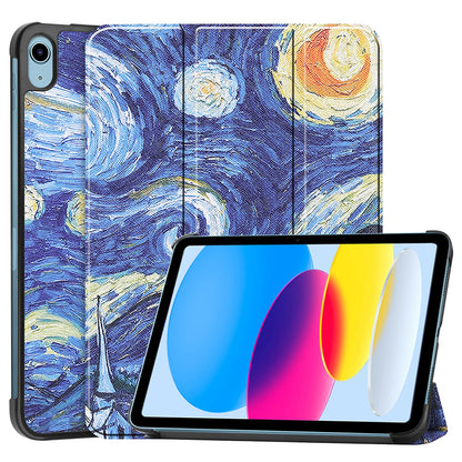 Kuori Apple iPadille (2025) / (2022), Techsuit, FoldPro Starry Night, Monivärinen