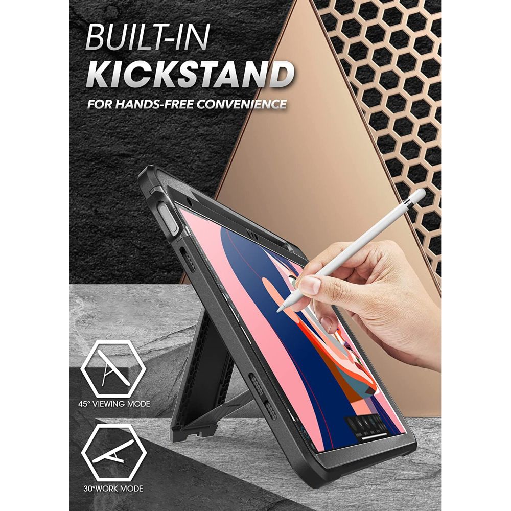 Suojakuori Apple iPad (2025) / iPad (2022), Supcase, Unicorn Beetle Pro, Musta