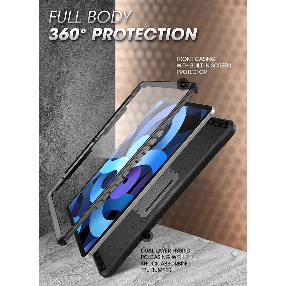 Suojakuori Apple iPad (2025) / iPad (2022), Supcase, Unicorn Beetle Pro, Musta