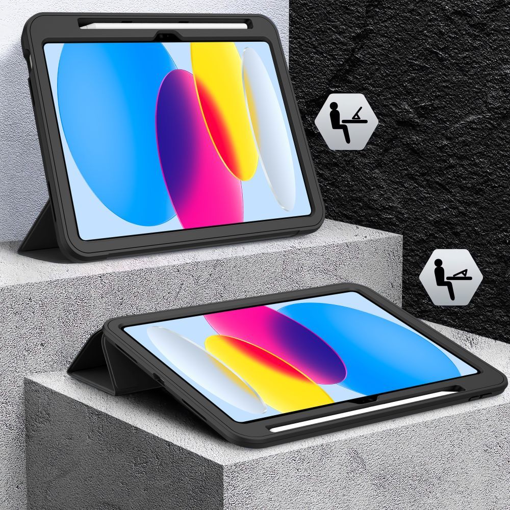 Suojakotelo Apple iPadille (2025) / iPadille (2022), Tech-Protect, Endurance, Musta