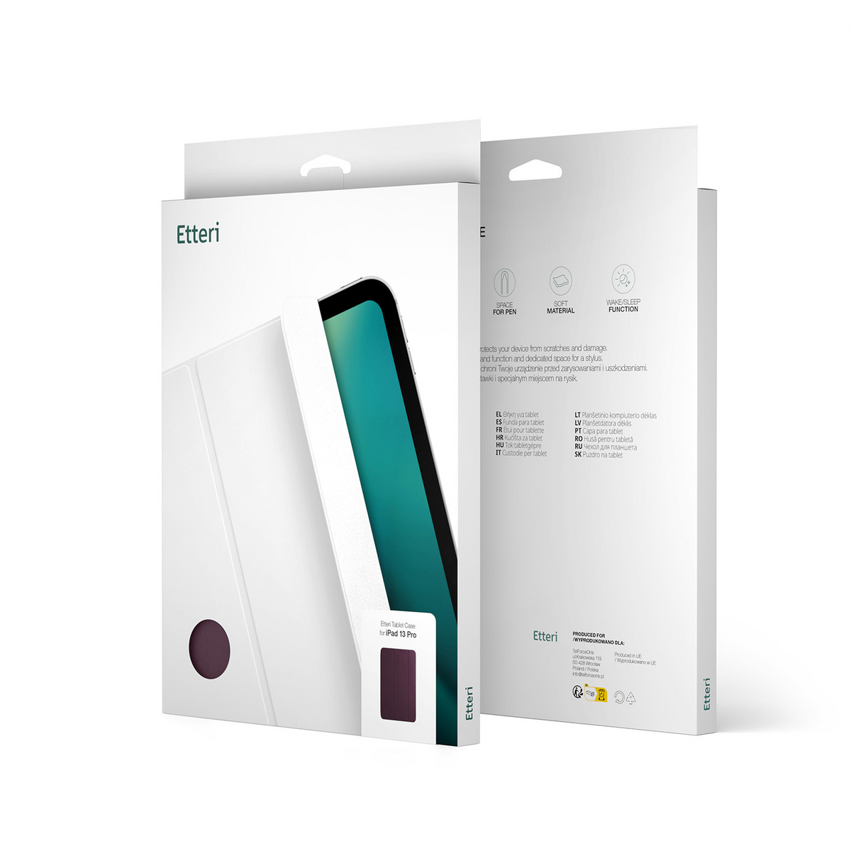 Etteri-viininpunainen suojakotelo Apple iPadille (2026) / (2025) / (2022)