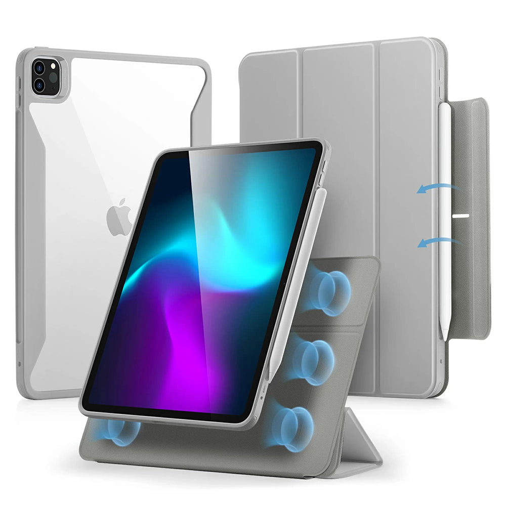 Suojakotelo Apple iPad Pro 11 (2024), ESR, Rebound Hybrid, Harmaa