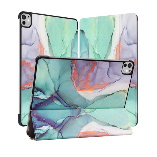 Kuori Apple iPad Pro 11 (2024) -laitteelle, Techsuit, FoldPro Green Time, monivärinen