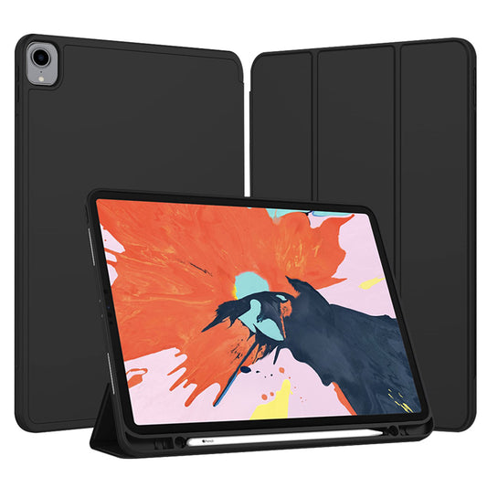 Suojakuori Apple iPad Pro 12.9 (2022) / Pro 12.9 (2021) / Pro 12.9 (2020) / Pro 12.9 (2018), Techsuit, Flex Trifold, Musta
