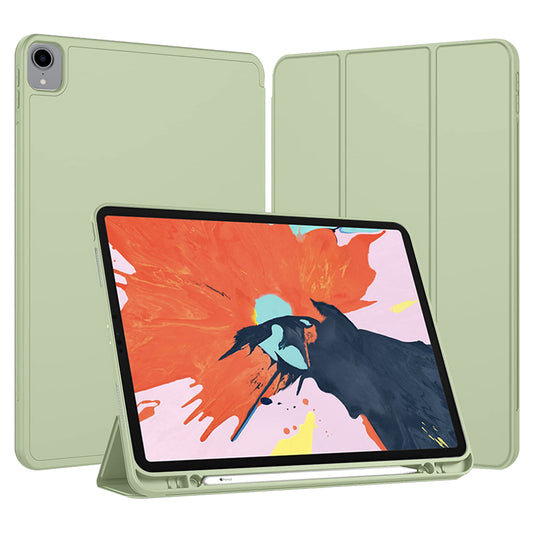 Kuori Apple iPad Pro 12.9 (2022) / Pro 12.9 (2021) / Pro 12.9 (2020) / Pro 12.9 (2018), Techsuit, Flex Trifold, Vihreä Matcha