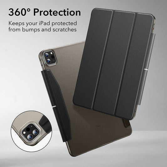 Suojakotelo Apple iPad Pro 13 (2024), ESR, Ascend Trifold, Satinoitu Musta