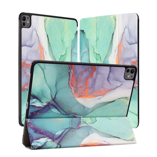 Kuori Apple iPad Pro 13 (2024):lle, Techsuit, FoldPro Green Time, monivärinen