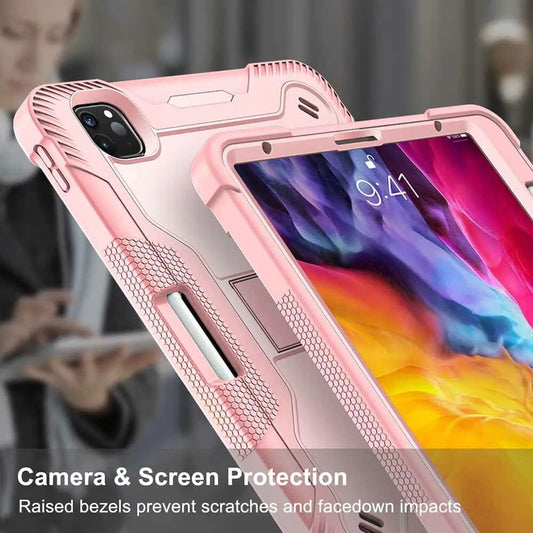 Case for Apple iPad Pro 13 (2024), Techsuit, Rugged TabShell, Pink