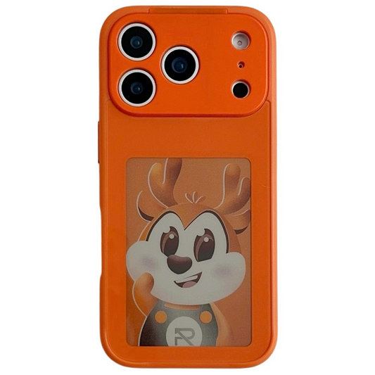 Kuori Apple iPhone 17 Pro:lle, OEM, Mukautettu E-Ink-näyttö, Oranssi
