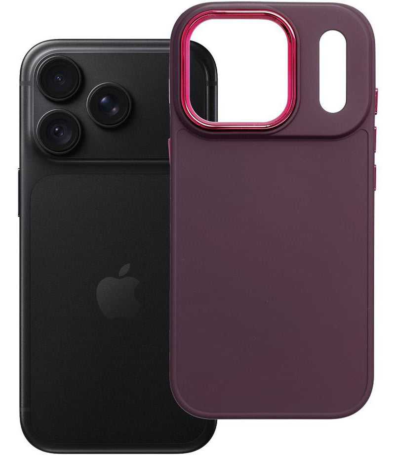 Suojakuori Apple iPhone 18 Pro / iPhone 17 Pro -puhelimelle, OEM, Frame, viininpunainen