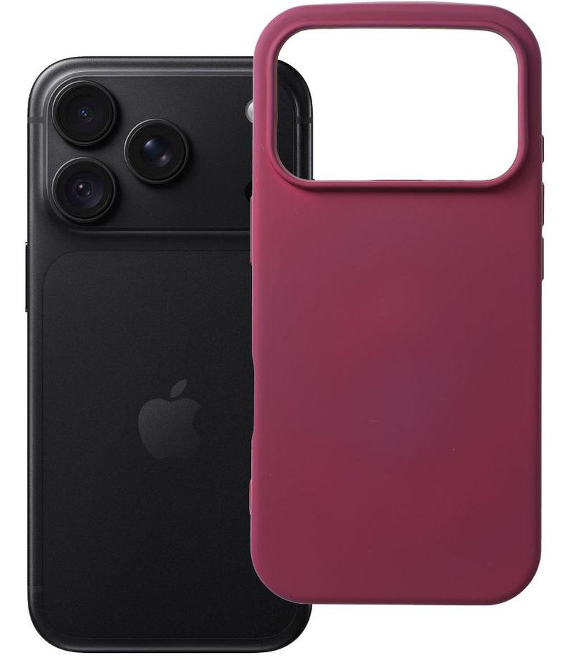 Kuori Apple iPhone 18 Pro Max / 17 Pro Max -puhelimelle, OEM, silikoni, viininpunainen
