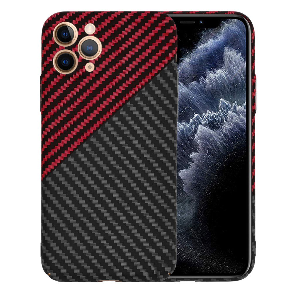 Kuori Apple iPhone 11 Pro:lle, Techsuit, Carbonite FiberShell, Musta Punainen