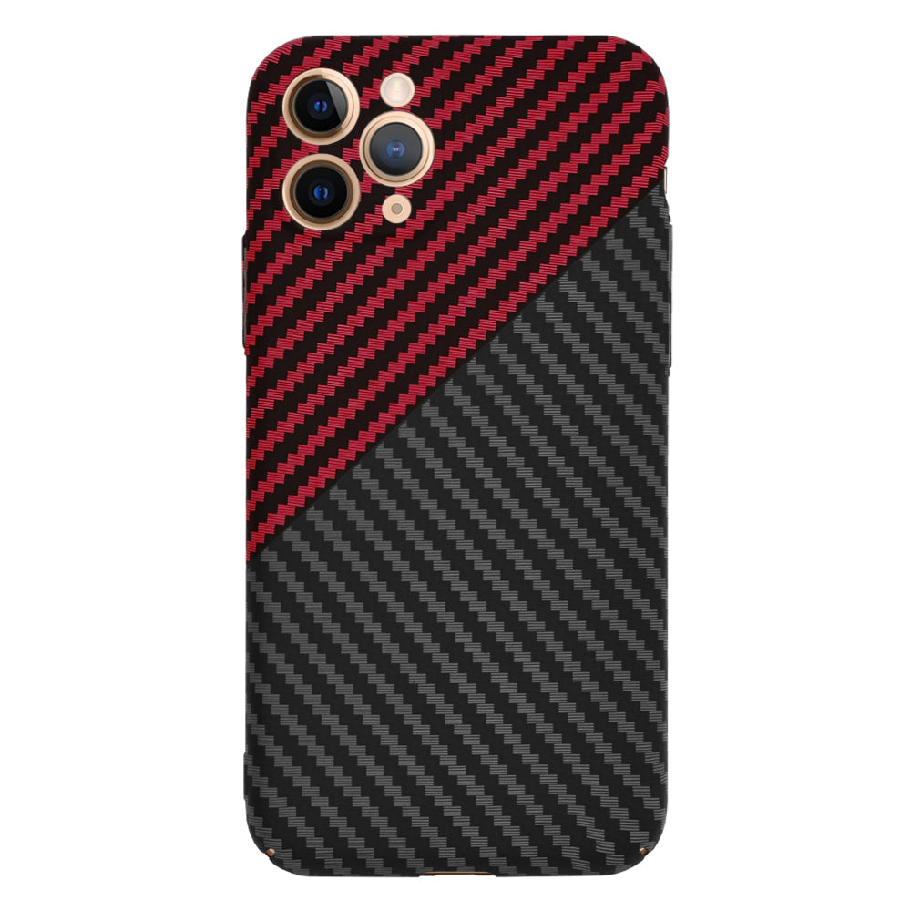Kuori Apple iPhone 11 Pro:lle, Techsuit, Carbonite FiberShell, Musta Punainen