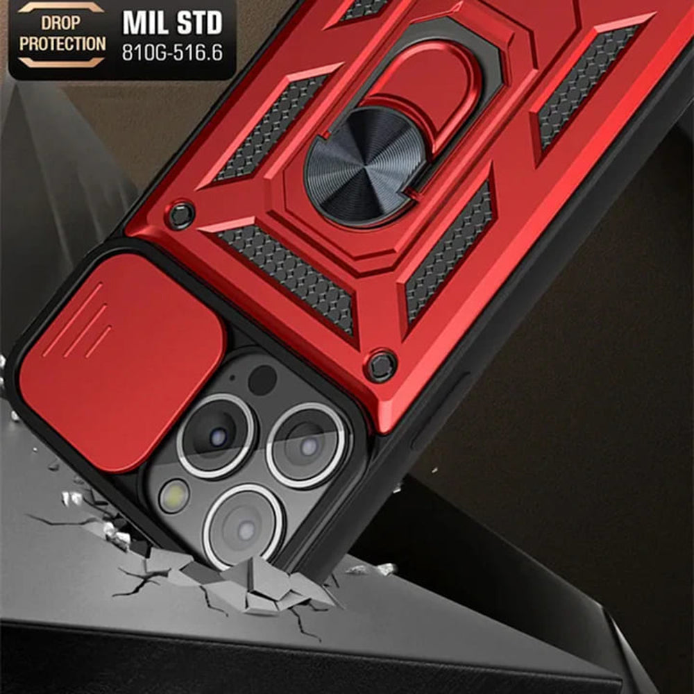 Case for Apple iPhone 12 / 12 Pro, Techsuit, CamShield, Black