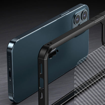 Kuori Apple iPhone 12 / 12 Pro:lle, Techsuit, CarbonFuse, Musta