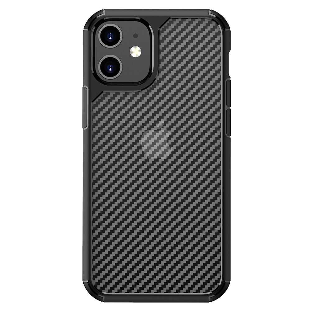 Kuori Apple iPhone 12 / 12 Pro:lle, Techsuit, CarbonFuse, Musta
