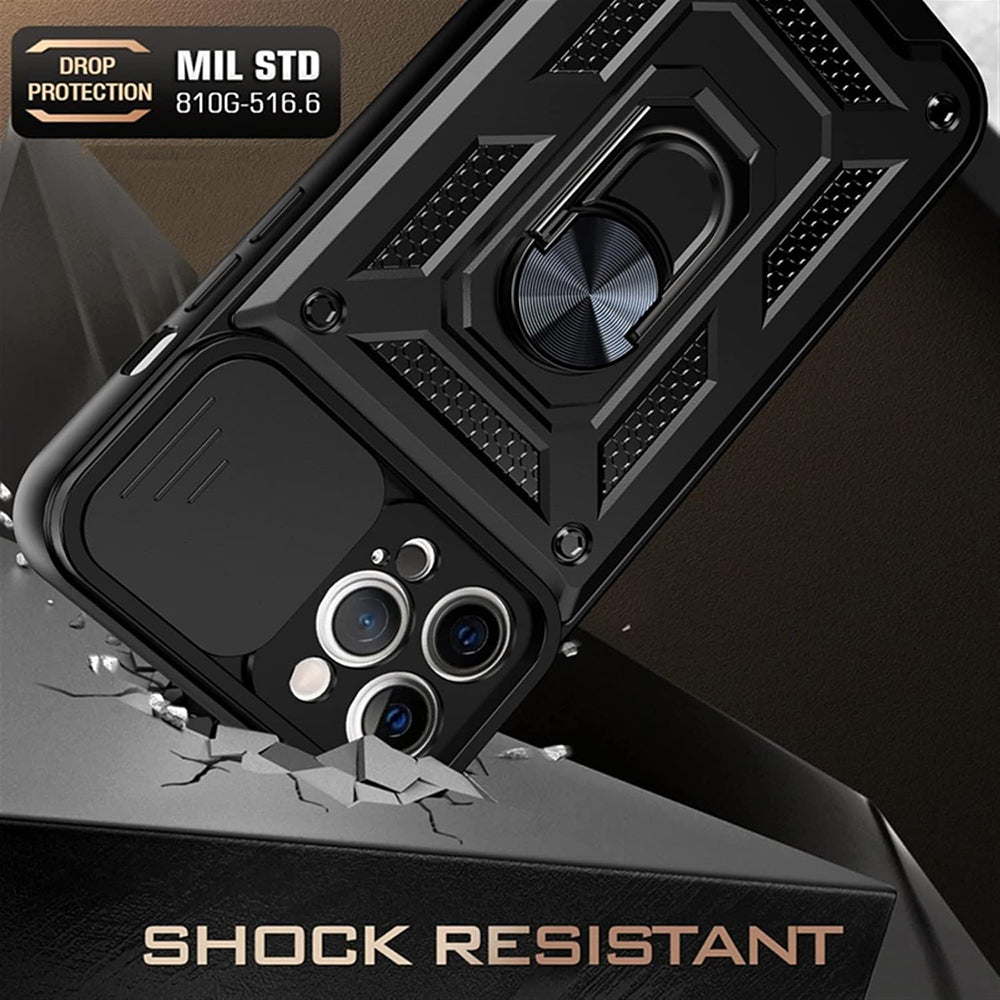 Kuori Apple iPhone 12 minille, Techsuit, CamShield, Musta