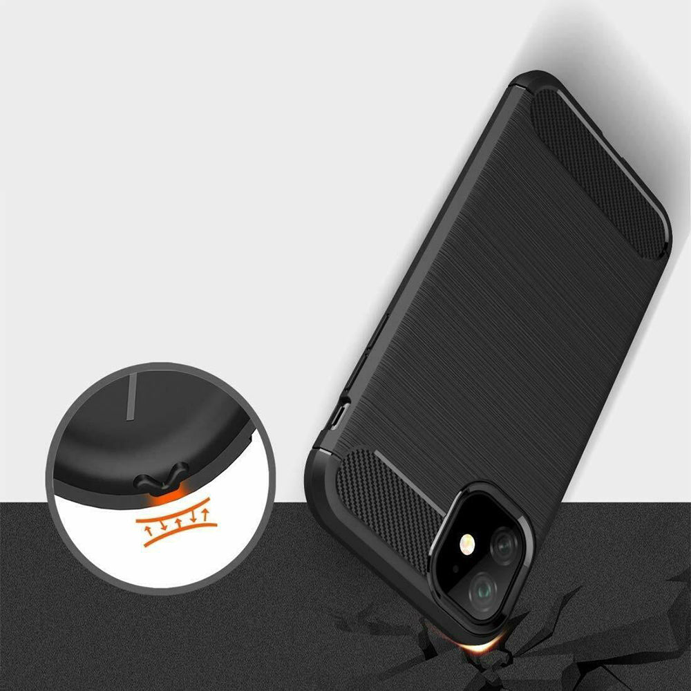 Case for Apple iPhone 12 mini, Techsuit, Carbon, Black