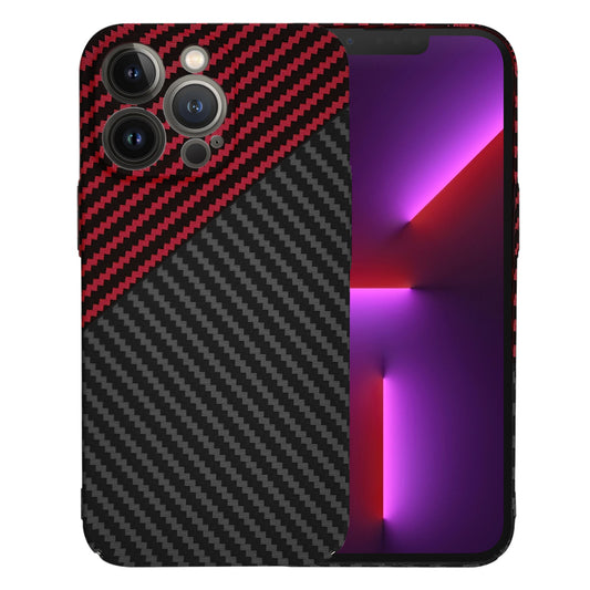 Kuori Apple iPhone 13 Pro:lle, Techsuit, Carbonite FiberShell, Musta Punainen