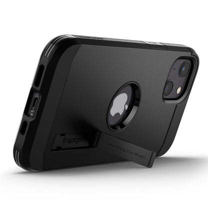 Kotelo Apple iPhone 13:lle, Spigen, Tough Armor, Musta ACS03539