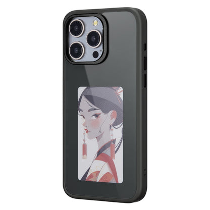Kuori Apple iPhone 14 Pro Maxille, OEM, Mukautettu E-Ink-näyttö, Musta