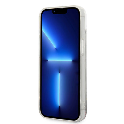 Suojakotelo Apple iPhone 14:lle, Karl Lagerfeld, Liquid Glitter Monogram, Hopea