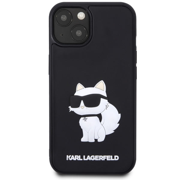 Kotelo Apple iPhone 14 Plus:lle, Karl Lagerfeld, 3D Rubber Choupette, Musta