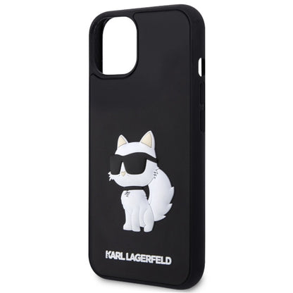 Kotelo Apple iPhone 14 Plus:lle, Karl Lagerfeld, 3D Rubber Choupette, Musta