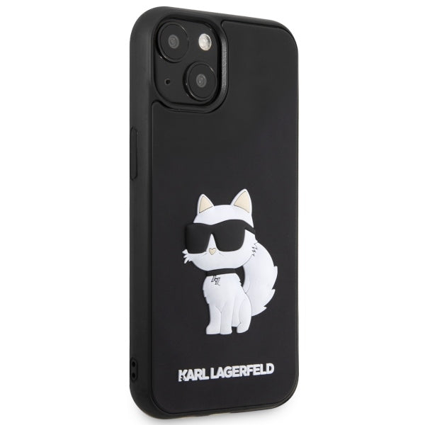 Kotelo Apple iPhone 14 Plus:lle, Karl Lagerfeld, 3D Rubber Choupette, Musta