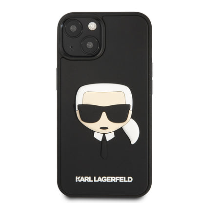 Kotelo Apple iPhone 14 Plus -puhelimelle, Karl Lagerfeld, 3D Rubber Karl's Head, Musta