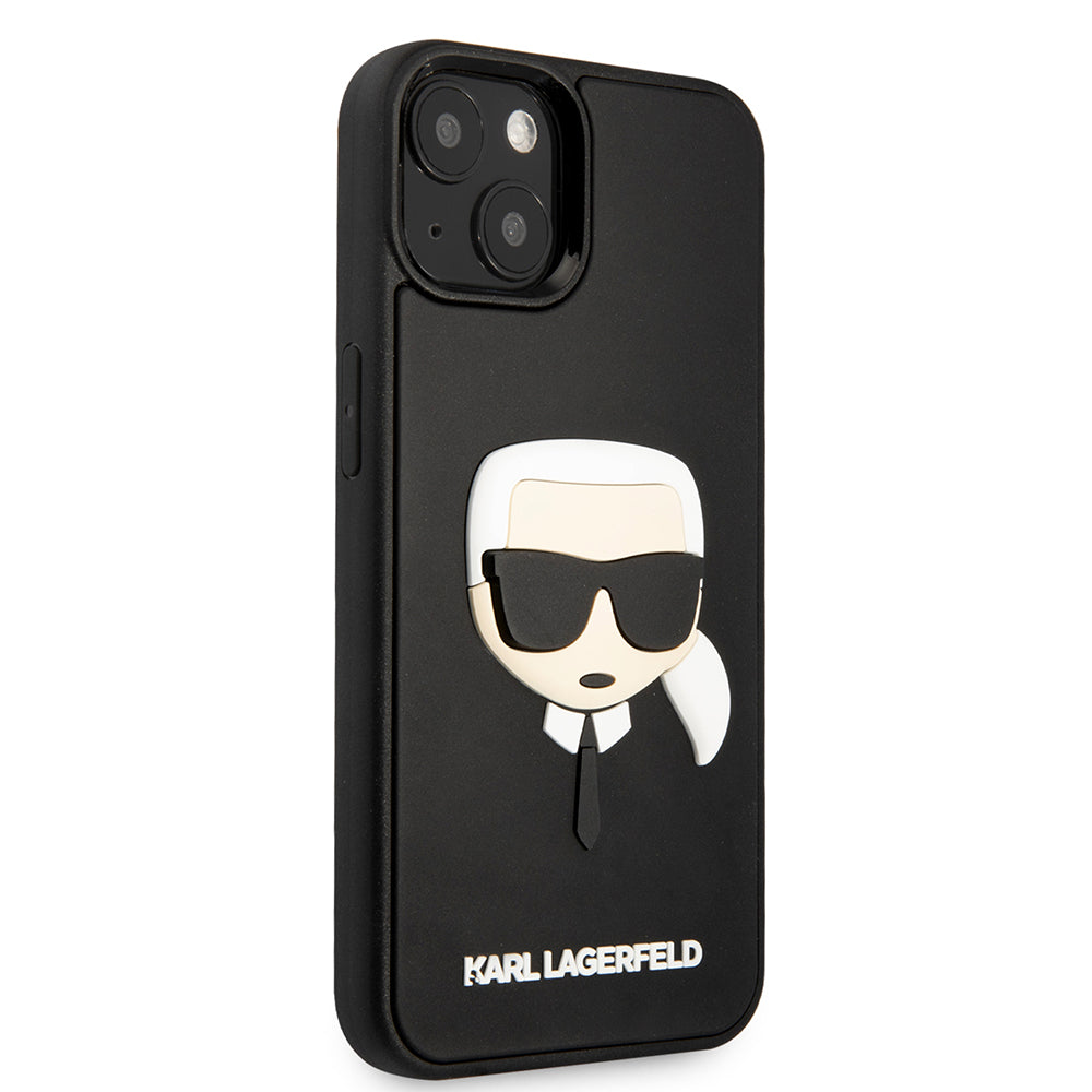 Kotelo Apple iPhone 14 Plus -puhelimelle, Karl Lagerfeld, 3D Rubber Karl's Head, Musta