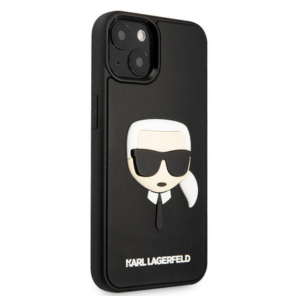 Kotelo Apple iPhone 14 Plus -puhelimelle, Karl Lagerfeld, 3D Rubber Karl's Head, Musta